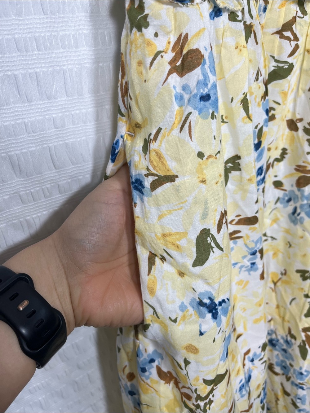 VINEYARD VINES Yellow and Blue Floral Smocked Maxi Dress Size Small - Picture 7 of 7